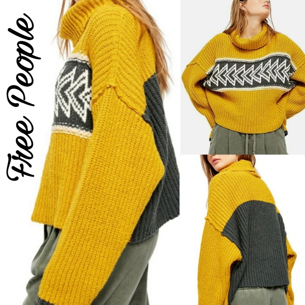 Free People Great Than Cowl Neck Oversize Sweater - Picture 1 of 7